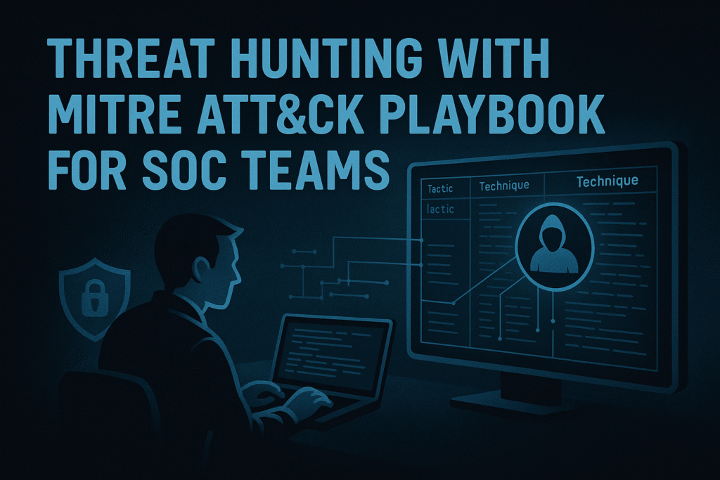 A practical threat-hunting playbook using MITRE ATT&CK. Learn how to map telemetry, build hunts, write detection queries, and measure SOC success.